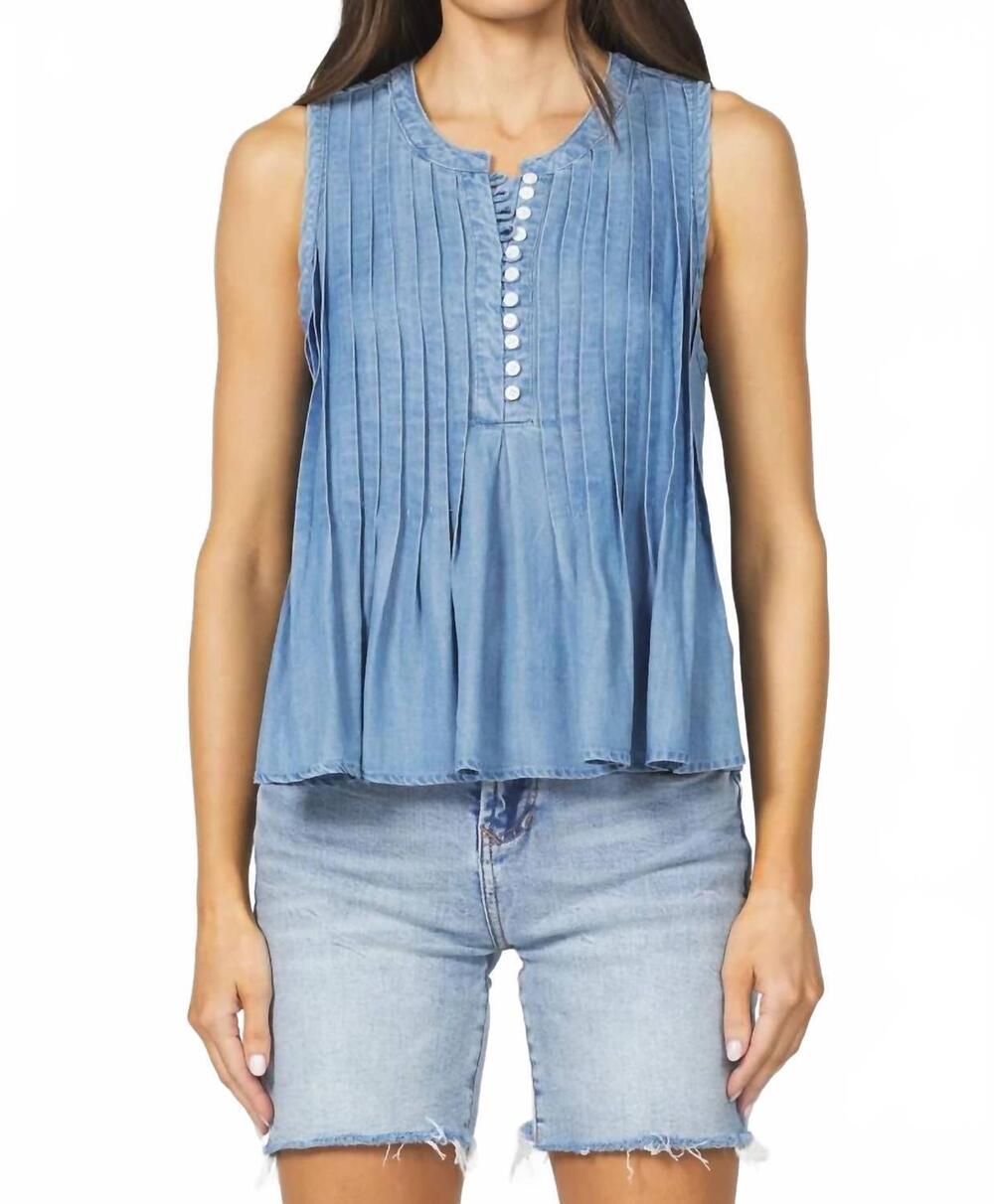 NEW DEAR JOHN DENIM myron tank top in carolina blue
